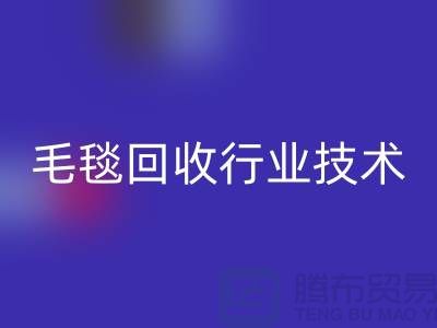 毛毯回收行業技術創新推動發展，政策支持力度加大