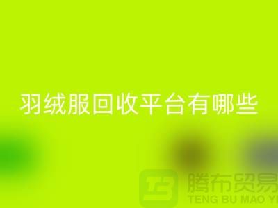 羽絨服回收平臺有哪些公司或者品牌-上海騰布貿易有限公司