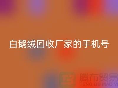 羽絨回收基地的位置，鴨絨回收行情報價，以及白鵝絨回收廠家的手機號