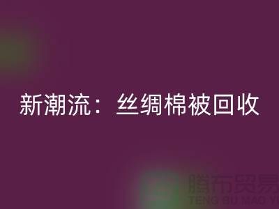 環保新潮流：絲綢棉被回收，價格讓您驚喜連連！