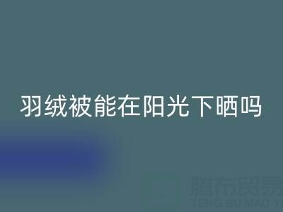 羽絨被能在陽光下曬嗎？——上海鴨絨回收廠家揭秘